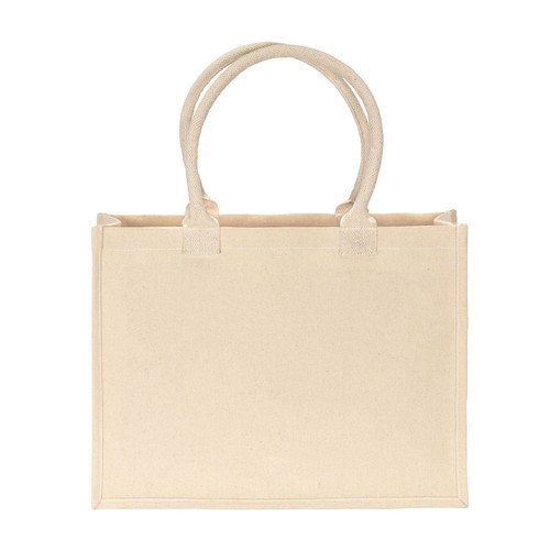 Canvastasche Palermo laminierte Baumwolle Farbe natur Strandtasche