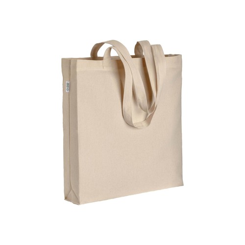 Shopper Atella Bio-Baumwolle 220 g/m² lange Henkel natur 38x42x8 cm. Ab 1,90 €