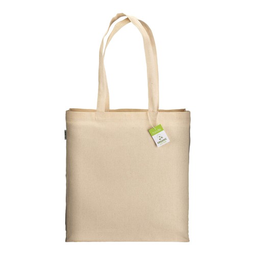 Shopper Atella Bio-Baumwolle 220 g/m² lange Henkel natur 38x42x8 cm. Ab 1,90 €