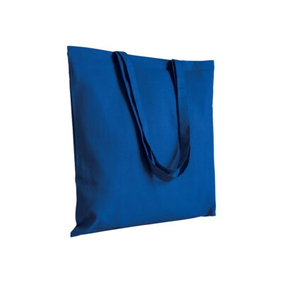 Baumwolltasche Nepi Streuartikel in Royal – 120 g/m² OEKO-TEX Baumwolle, 38x42 cm, lange Henkel 70 cm, günstig bedrucken ab 250 Stück