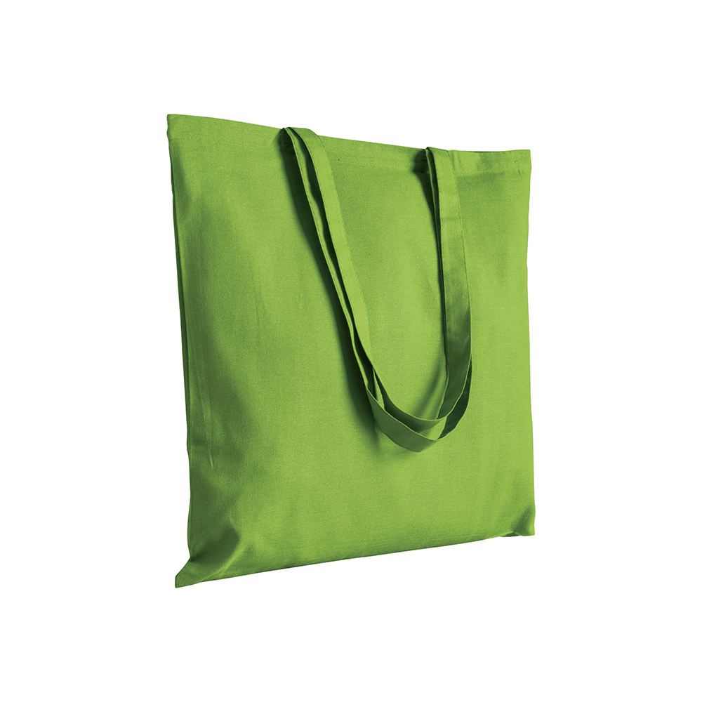 Baumwolltasche Nepi Streuartikel in Apple Green – 120 g/m² OEKO-TEX Baumwolle, 38x42 cm, lange Henkel 70 cm, Siebdruck Made in Germany, bedruckbar