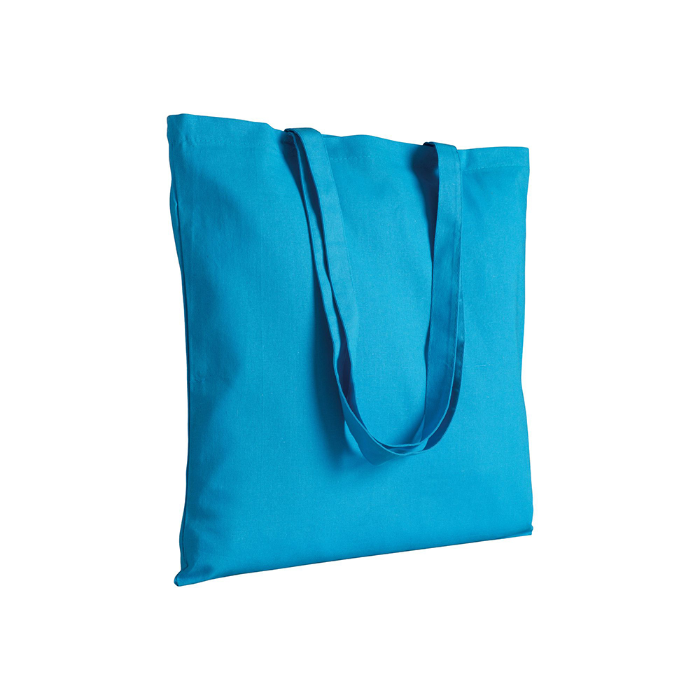 Baumwolltasche Nepi Streuartikel in Sky Blue – 120 g/m² OEKO-TEX Baumwolle, 38x42 cm, lange Henkel 70 cm, ab 0,55 €, bedruckbar