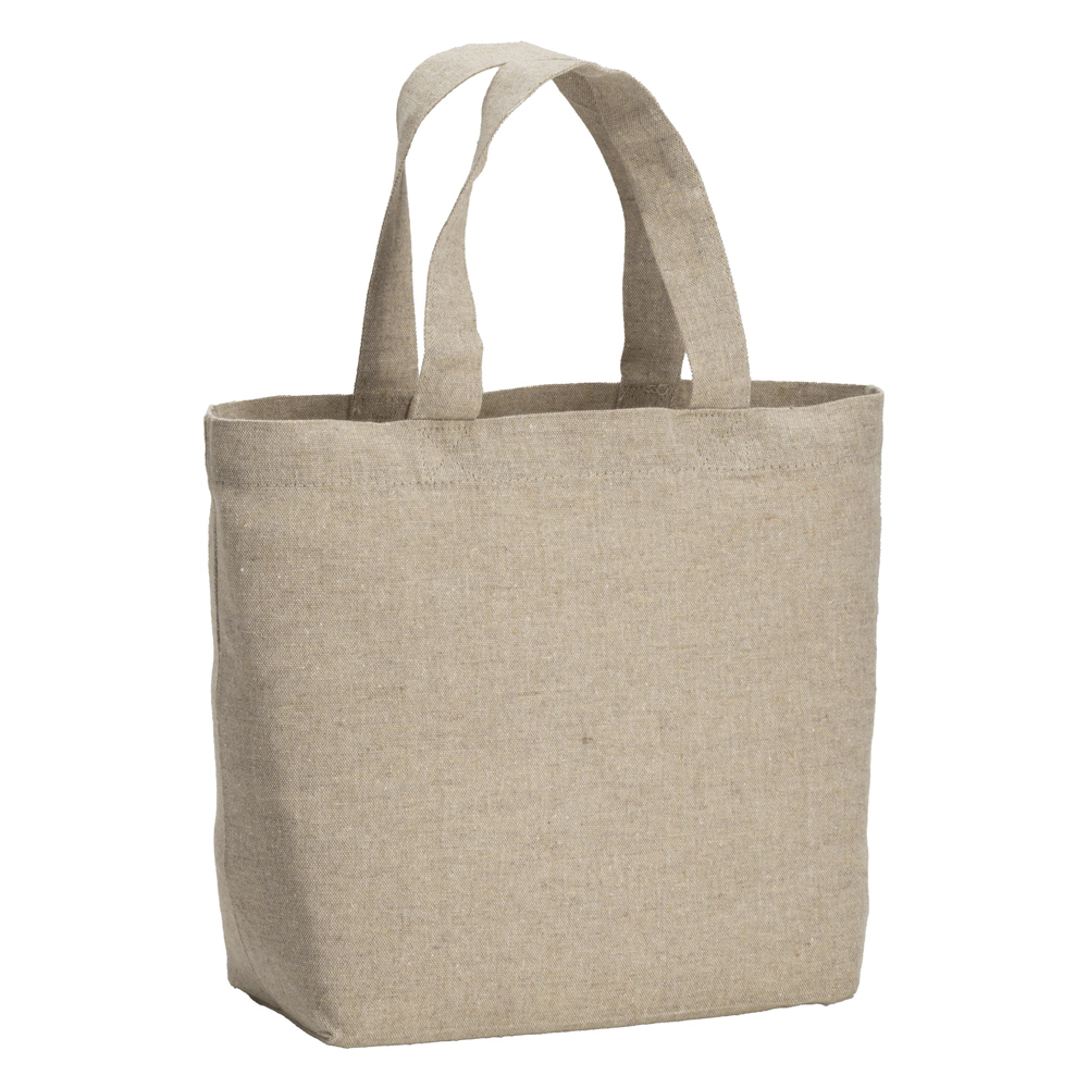 Shoppertasche Sion recycelte Baumwolle Bodenfalte nachhaltig front Natur