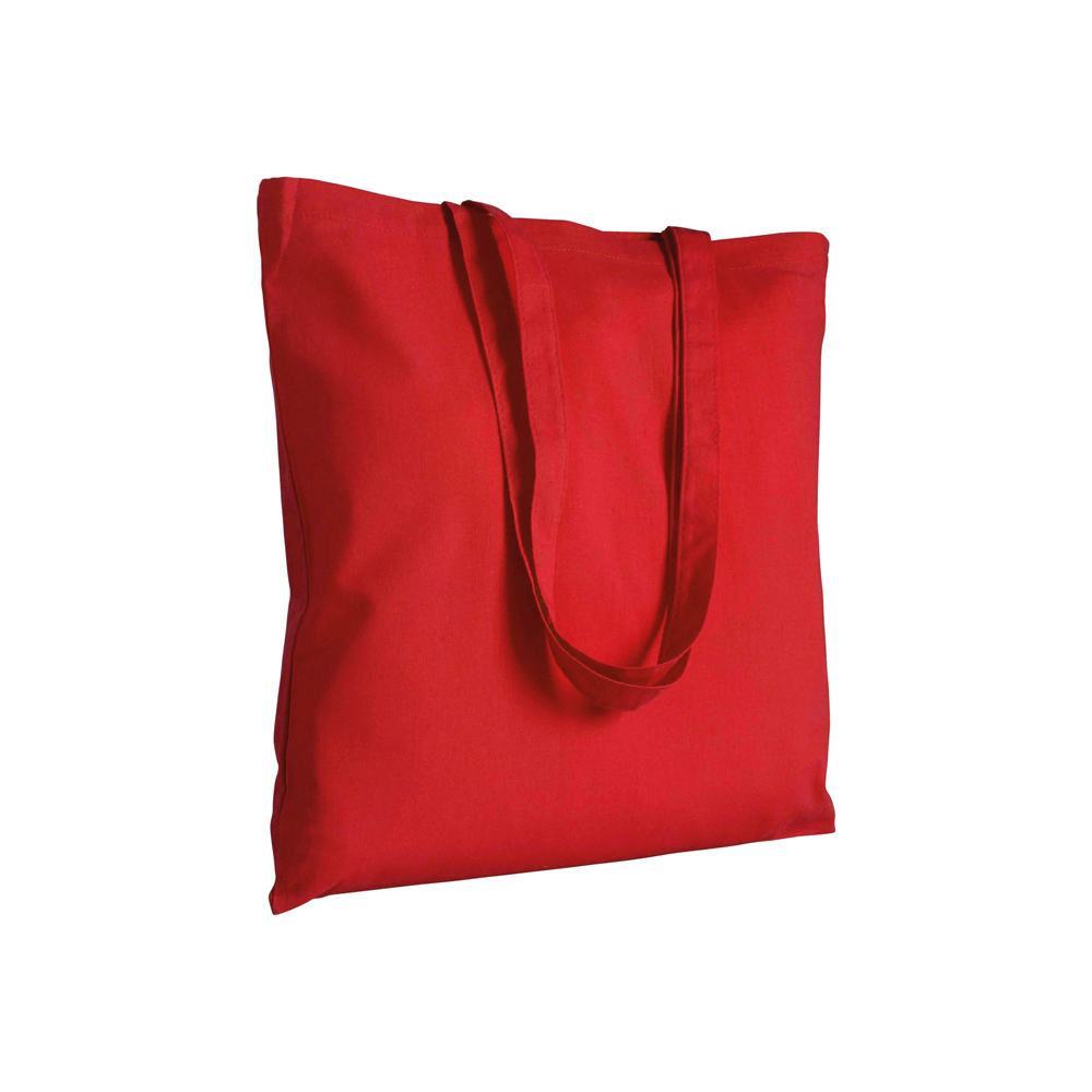 Stoftasche Herny Volltonfarben recycelte Baumwolle nicht meliert lange Henkel Rot