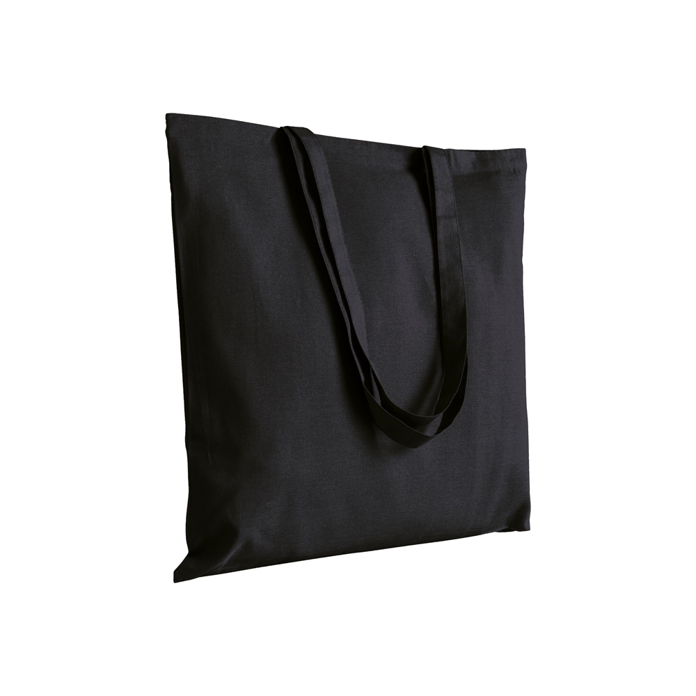 Stoftasche Herny Volltonfarben recycelte Baumwolle nicht meliert lange Henkel Schwarz