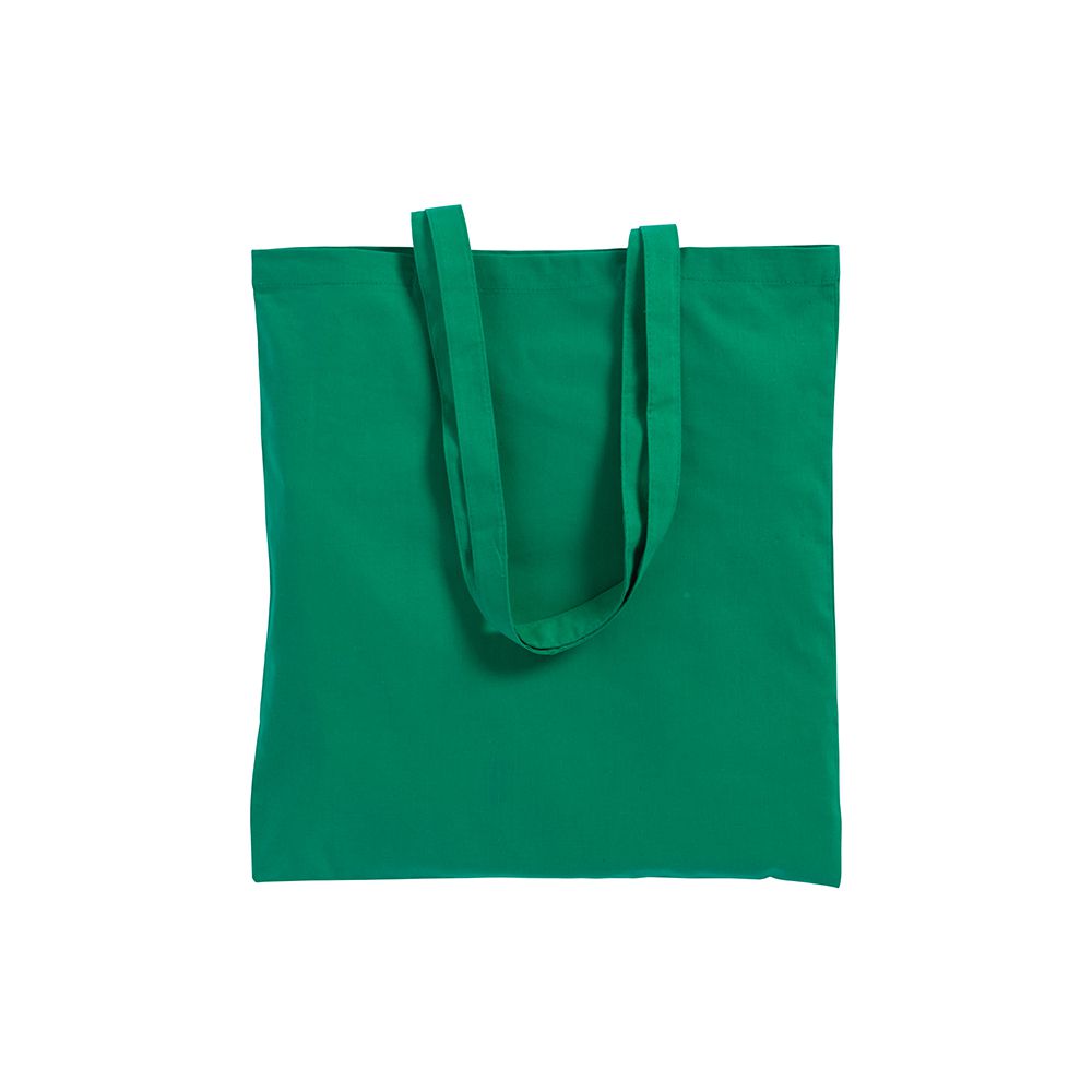 Baumwolltasche Langa starke Baumwolle in Dunkelgrün – 220 g/m² OEKO-TEX Baumwolle, 38x42 cm, lange Henkel 75 cm, Kreuznähte, bedruckbar