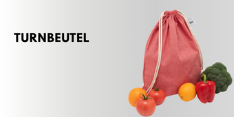 Turnbeutel Gymsack mit Logo aus Baumwolle, Bio-Baumwolle, Fairtrade-Baumwolle veredeln im Siebdruck bei taschenprint.de