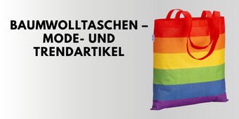 Baumwolltaschen Mode und Trendartikel Tasche in Regenbogenfarben Pride Artikel