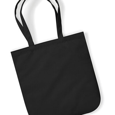 Organic Spring Bag W821 Westford Mill in Schwarz – 407 g/m² Bio-Baumwoll-Canvas, 38x41 cm, lange Henkel 63 cm, Control Union zertifiziert, bedrucken