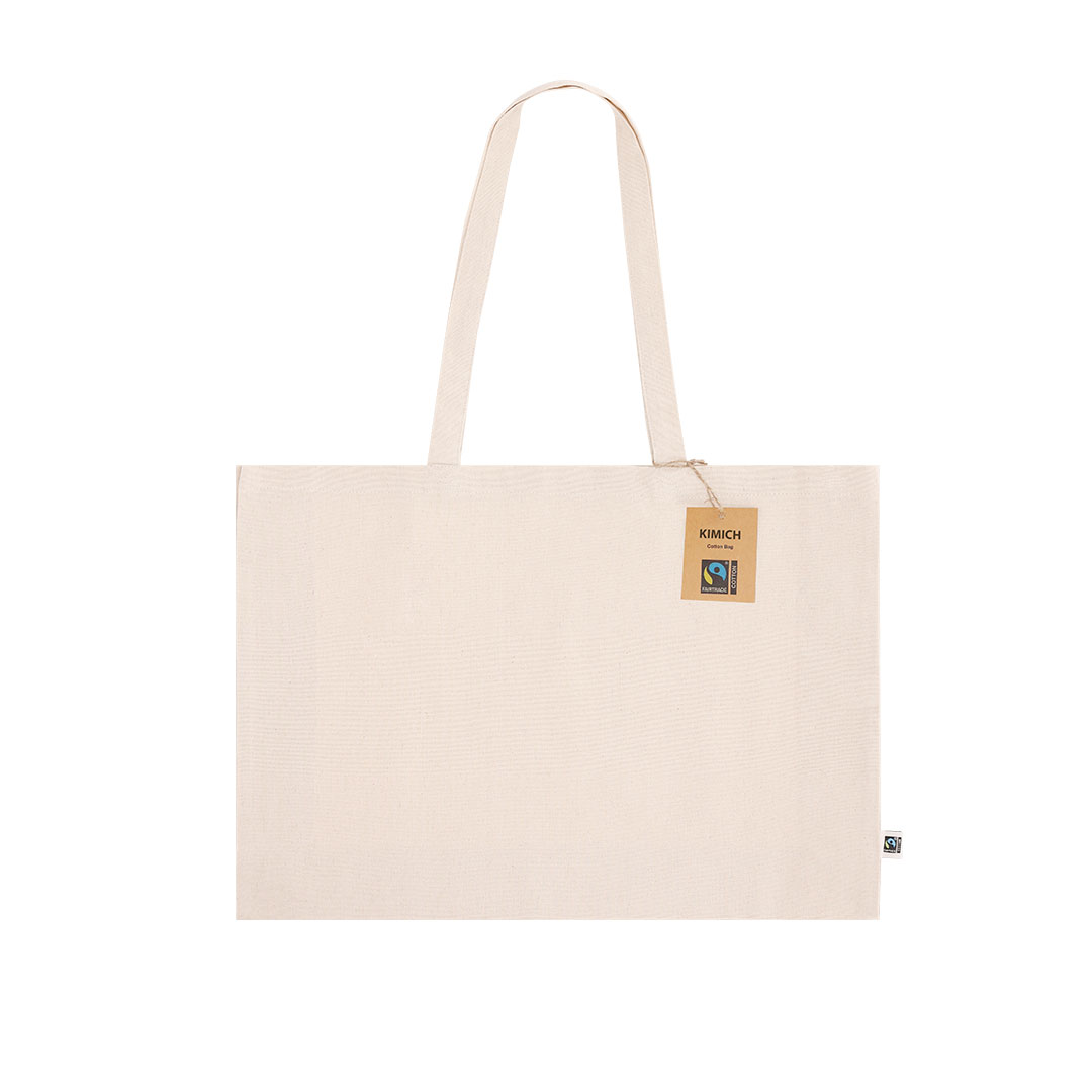 Fairtrade XXL Baumwollshopper Kimich 220 g/m² 50x36x12 cm Boden-Seitenfalte lange Henkel natur. Ab 2,35 €