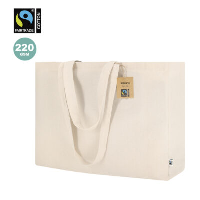 Fairtrade XXL Baumwollshopper Kimich große Einkaufstasche Farbe natur