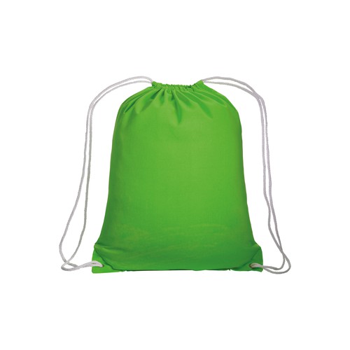 Turnbeutel Dax Stoffbeutel Baumwolle in Grün – 140 g/m² OEKO-TEX Baumwolle, 37x46 cm, naturfarbene Kordel, jetzt bedrucken
