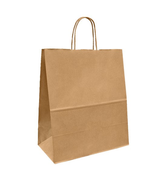 Papiertasche Sophia gedrehte Henkel weiß oder natur 30 x 17 x 35cm