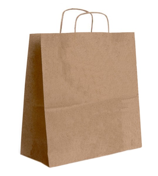 Papiertasche Noah gedrehte Henkel weiß oder natur 34 x 20 x 35cm