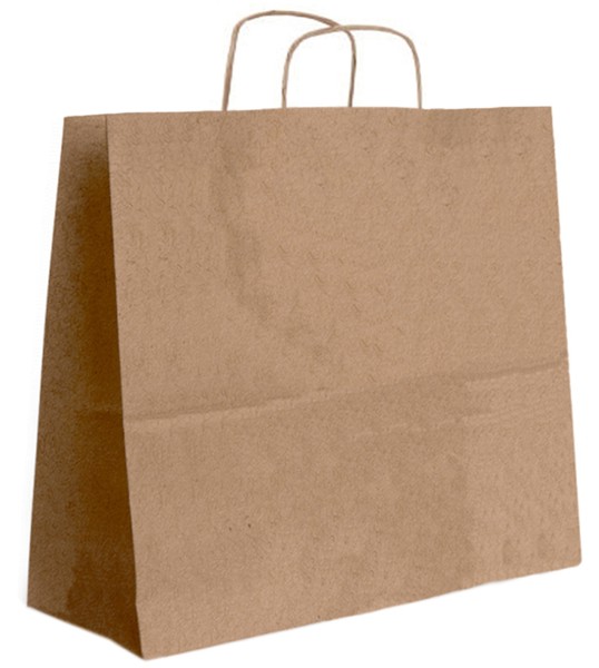 Papiertasche Ben flache Henkel 54 x 14 x 44 cm groß in der Farbe weiß