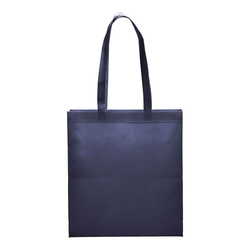 RPET nonwoven Shopper Millau navy Boden-und Seitenfalte günstig