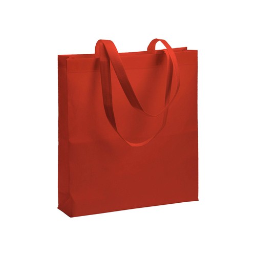 RPET nonwoven Shopper Millau rot Boden-und Seitenfalte günstig