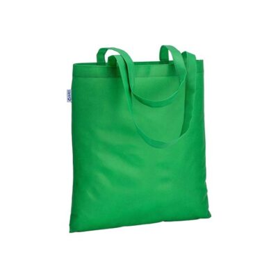 RPET nonwoven Tasche Garda grün lange Henkel genäht