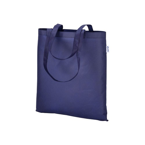 RPET nonwoven Tasche Garda navy lange Henkel genäht