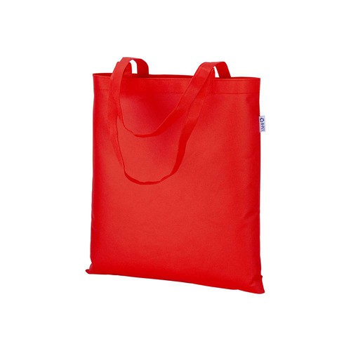 RPET nonwoven Tasche Garda rot lange Henkel genäht