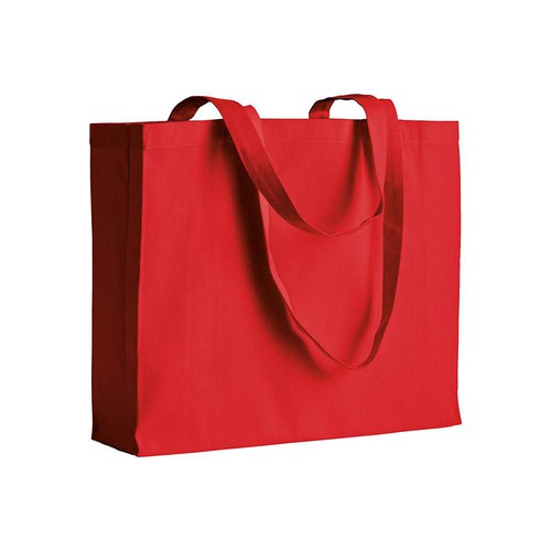 Canvastasche Perugia Shopper aus Baumwolle 200 g/m² Öko-Tex zertifiziert in der Farbe rot bedrucken mit Logo