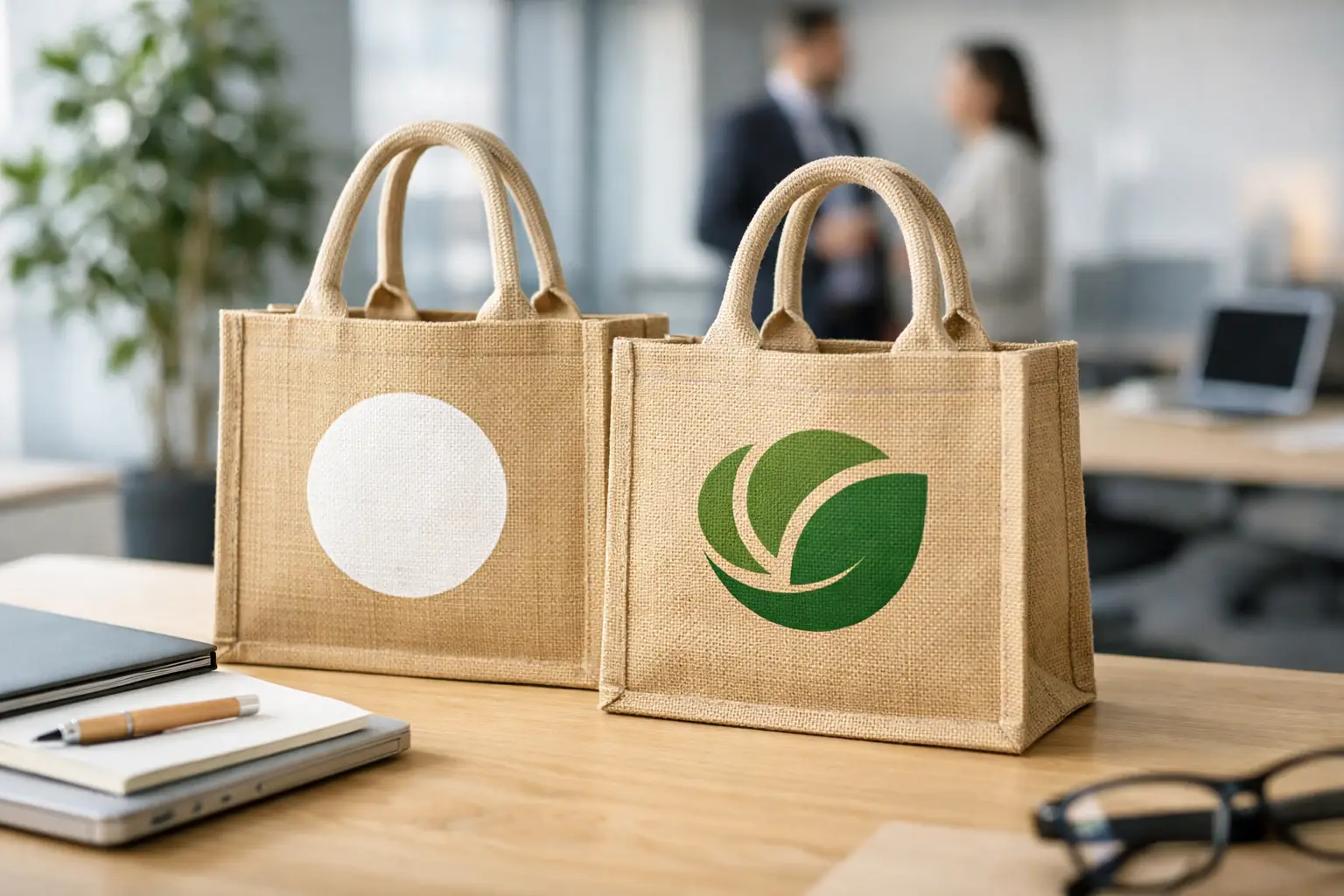 Jutetaschen mit Logo bedrucken für Unternehmen