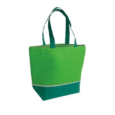 Kühltasche Bolea Isoliertasche bedrucken – Design in Hellgrün-Dunkelgrün