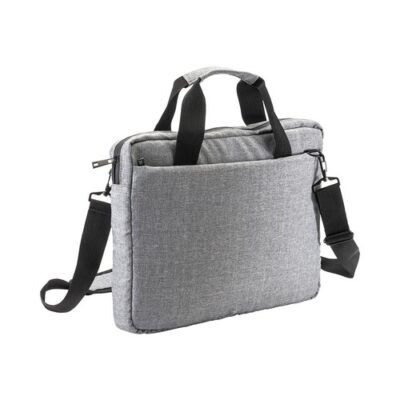 Laptoptasche Mol rPET bedrucken – Frontansicht in Grau meliert