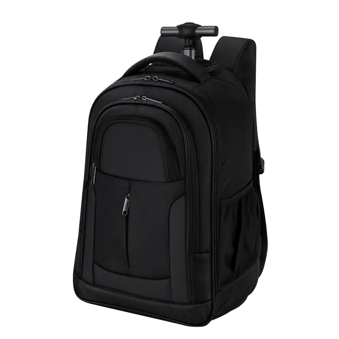 Business Trolley Rucksack Mirel bedrucken – weitere Seitenansicht in Schwarz