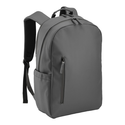 Laptoprucksack SEO PU wasserdicht bedrucken – Frontansicht in Anthrazit
