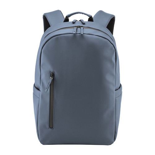 Laptoprucksack SEO PU wasserdicht bedrucken – Frontansicht in Blau