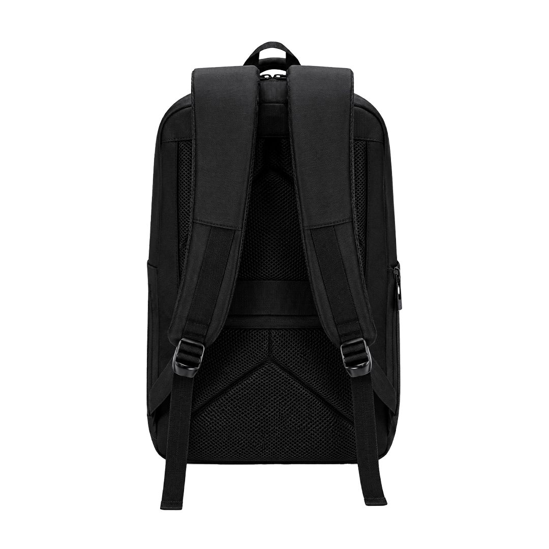 Rucksack Auren Oxford Gewebe bedrucken – Rückansicht in Schwarz