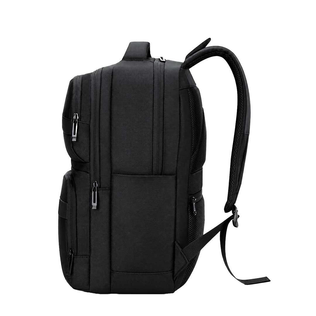 Rucksack Auren Oxford Gewebe bedrucken – weitere Seitenansicht in Schwarz