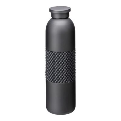 Edelstahlflasche Brera Trinkflasche bedrucken – geschlossen in Schwarz als Werbeartikel