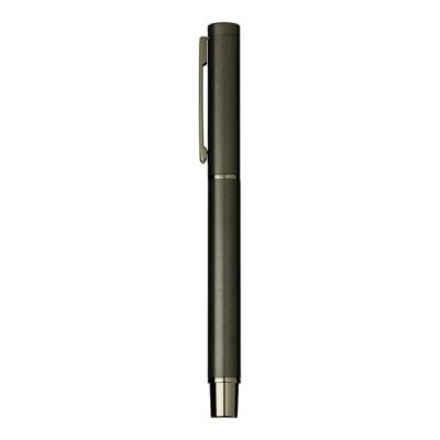 Kugelschreiber Brera bedrucken – mattes schwarzes Aluminium mit Metallclip