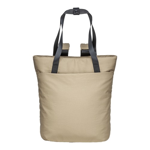 Rucksacktasche Vetra Laptoptasche bedrucken – Frontansicht in Beige
